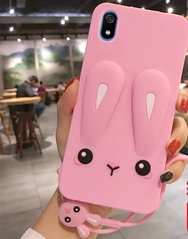 Чохол Funny-Bunny 3D для Xiaomi Redmi 7A бампер гумовий Рожевий
