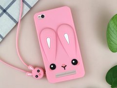 Чохол Funny-Bunny 3D для Xiaomi Redmi 5a Бампер гумовий рожевий