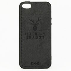 Чехол Deer для Iphone 5 / 5s / SE бампер накладка Black