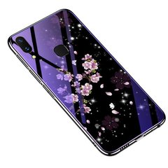 Чехол Glass-Case для Xiaomi Mi Play бампер стеклянный Sakura