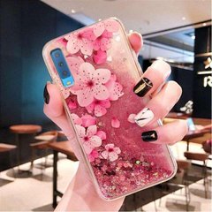 Чехол Glitter для Samsung Galaxy A7 2018 / A750F бампер Жидкий блеск аквариум Sakura