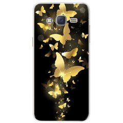 Чохол Print для Samsung Galaxy J7 Neo / J701 силіконовий бампер з малюнком Butterflies Gold