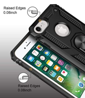 Чехол Shield для Iphone 7 / 8 бронированный Бампер с подставкой Black
