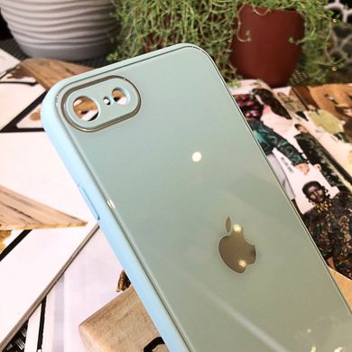 Чохол Color-Glass для Iphone 7/8 бампер із захистом камер Turquoise