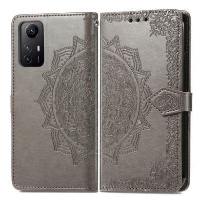 Чехол Vintage для Xiaomi Redmi Note 12S книжка кожа PU с визитницей серый