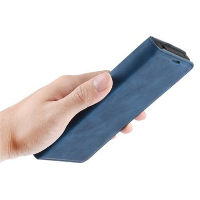 Чохол Taba Retro-Skin для Motorola Moto E7 Plus книжка шкіра PU з візитницею синій