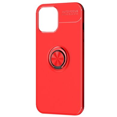 Чехол TPU Ring для Iphone 12 Pro бронированный Бампер с кольцом Red