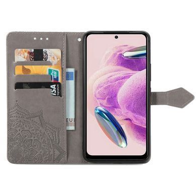 Чехол Vintage для Xiaomi Redmi Note 12S книжка кожа PU с визитницей серый