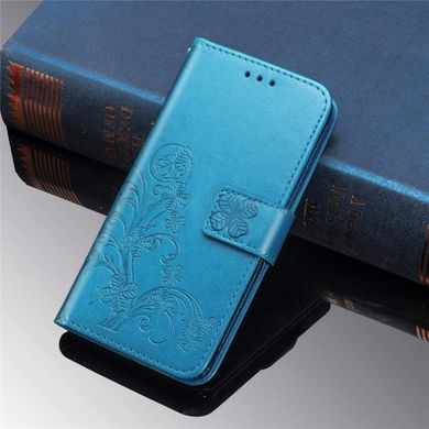 Чехол Clover для Xiaomi Redmi 12C книжка кожа PU с визитницей голубой