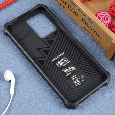 Чехол Shockproof Shield для Xiaomi Redmi Note 12 бампер противоударный с подставкой Blue