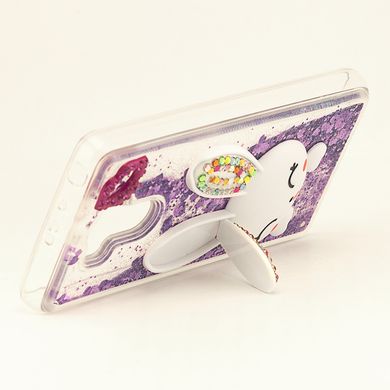 Чехол Glitter для Xiaomi Redmi 4 Standart 2/16 бампер жидкий блеск Заяц Фиолетовый