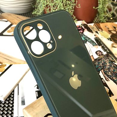 Чохол Color-Glass для Iphone 12 Pro бампер із захистом камер Green