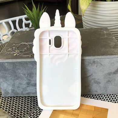 Чехол 3D Toy для Samsung J4 2018 / J400F бампер резиновый Единорог White