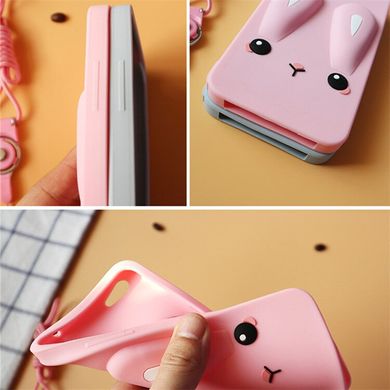Чохол Funny-Bunny 3D для Xiaomi Redmi 5a Бампер гумовий рожевий