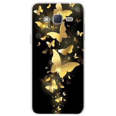 Чехол Print для Samsung Galaxy J7 Neo / J701 силиконовый бампер с рисунком Butterflies Gold