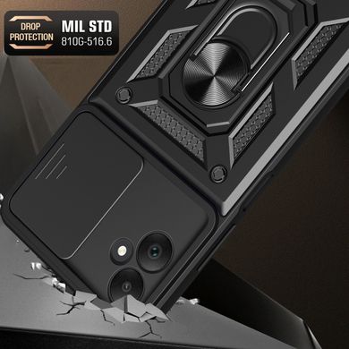 Чехол Hide Shield для Samsung Galaxy A05 / A055 бампер противоударный с подставкой Black