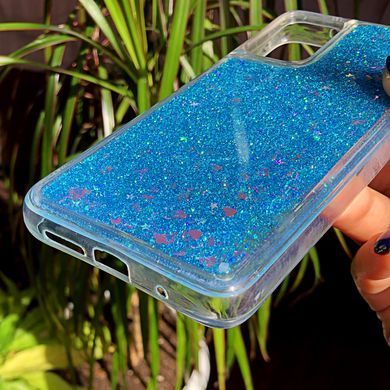 Чехол Glitter для Xiaomi Redmi Note 12S бампер силиконовый аквариум Синий