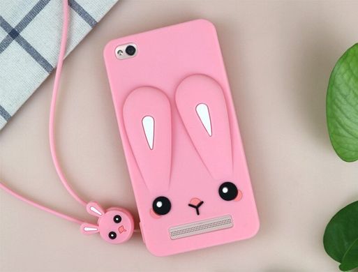 Чехол Funny-Bunny 3D для Xiaomi Redmi 5a Бампер резиновый розовый