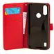 Чехол Idewei для Motorola Moto E6i книжка кожа PU с визитницей красный