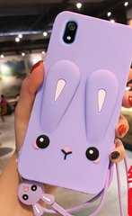Чехол Funny-Bunny 3D для Xiaomi Redmi 7A бампер резиновый Сиреневый