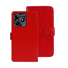 Чехол Idewei для Realme C51 книжка кожа PU с визитницей красный