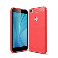 Чехол Carbon для Xiaomi Redmi Note 5A / Note 5A Pro / Note 5A Prime бампер Red