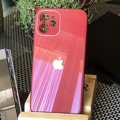 Чохол Color-Glass для Iphone 12 бампер із захистом камер Red