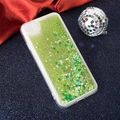 Чехол Glitter для Iphone SE 2020 Бампер Жидкий блеск Зеленый