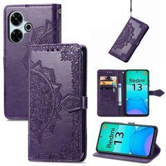 Чехол Vintage для Xiaomi Redmi 13x книжка кожа PU с визитницей фиолетовый