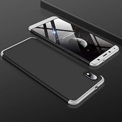 Чехол GKK 360 для Xiaomi Redmi 7A бампер противоударный Black-Silver