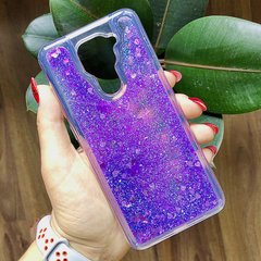 Чехол Glitter для Xiaomi Redmi 10X бампер силиконовый аквариум Фиолетовый