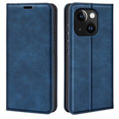 Чехол Taba Retro-Skin для iPhone 15 книжка кожа PU с визитницей синий