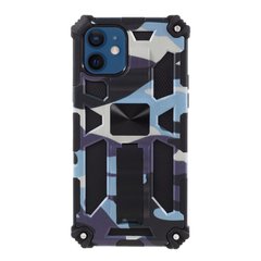 Чехол Military Shield для Iphone 11 бампер противоударный с подставкой Navy-Blue