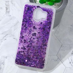 Чехол Glitter для Samsung J4 2018 / J400F Бампер Жидкий блеск фиолетовый