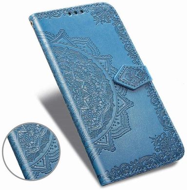 Чехол Vintage для Xiaomi Redmi 10A книжка кожа PU с визитницей голубой