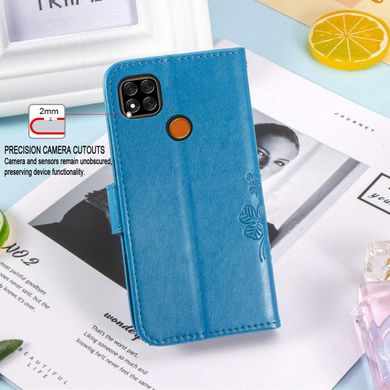 Чехол Clover для Xiaomi Redmi 10A книжка кожа PU с визитницей голубой