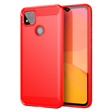 Чехол Carbon для Xiaomi Redmi 9C бампер противоударный Red