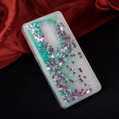 Чехол Glitter для Xiaomi Redmi 5 (5.7") Бампер Жидкий блеск бирюзовый