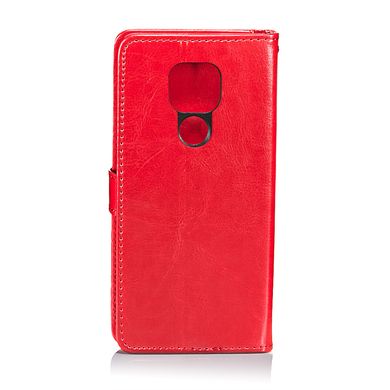 Чохол Idewei для Motorola Moto E7 Plus книжка шкіра PU з візитниці червоний