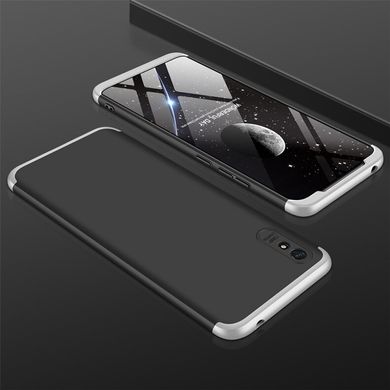 Чехол GKK 360 для Xiaomi Redmi 9A бампер противоударный Black-Silver