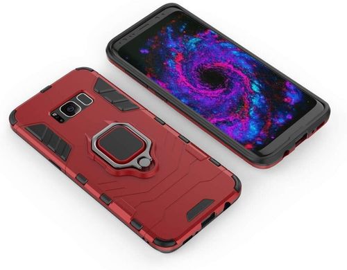 Чехол Iron Ring для Samsung Galaxy S8 Plus / G955 бронированный бампер Броня Red