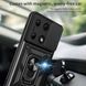 Чехол Hide Shield для Xiaomi Redmi Note 14S бампер противоударный с подставкой кольцом Black