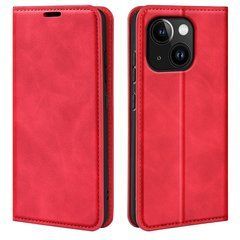Чехол Taba Retro-Skin для iPhone 15 книжка кожа PU с визитницей красный