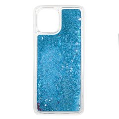 Чехол Glitter для Xiaomi Redmi A1 бампер жидкий блеск аквариум синий