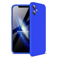 Чехол GKK 360 для Iphone 12 Бампер оригинальный без выреза Blue