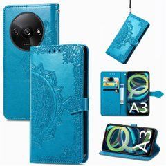Чехол Vintage для Xiaomi Redmi A3 книжка кожа PU с визитницей голубой