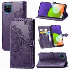 Чехол Vintage для Samsung Galaxy A12 2021 / A125 книжка кожа PU с визитницей фиолетовый