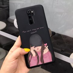 Чехол Style для Xiaomi Redmi Note 8 Pro силиконовый бампер Черный Girl in cap