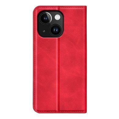 Чехол Taba Retro-Skin для iPhone 15 книжка кожа PU с визитницей красный