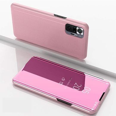 Чехол Mirror для Xiaomi Redmi Note 10 Pro книжка зеркальный Clear View Rose